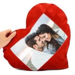 Fotoğraf Baskılı Kişiye Özel Kalp Yastık