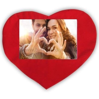 Fotoğraf Baskılı Kişiye Özel Kalp Yastık