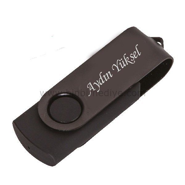 İsim Baskılı Kişiye Özel Flash Bellek Siyah Renk 16 GB
