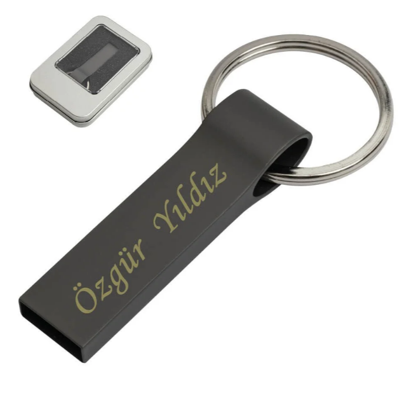 İsim baskılı Kişiye özel  64 GB usb bellek Özel Kutulu