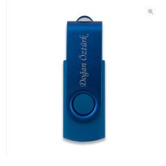 İsim Baskılı Kişiye Özel Flash Bellek Lacivert Renk 32 GB
