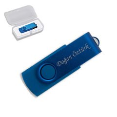 İsim Baskılı Kişiye Özel Flash Bellek Lacivert Renk 32 GB