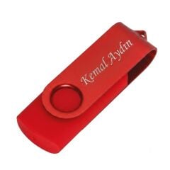 İsim Baskılı Kişiye Özel Flash Bellek Kırmızı Renk 32 GB