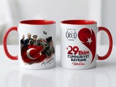 29 Ekim Cumhuriyet Bayramı Özel Tasarım Kupa Bardak Tasarım 3